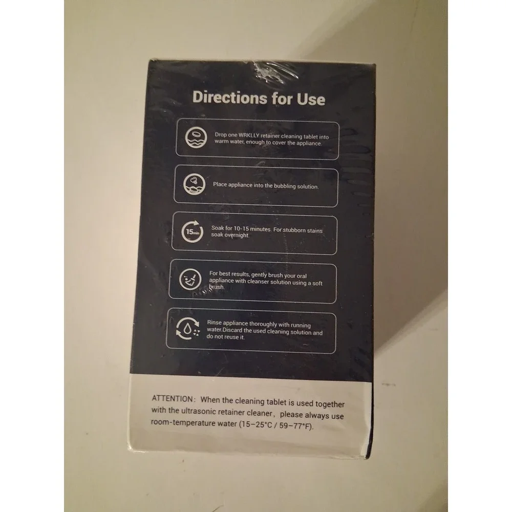 Retainer Cleaner Tablets 120 Denture Cleaning Tablets Invisalign WRKLLY ex: 2028